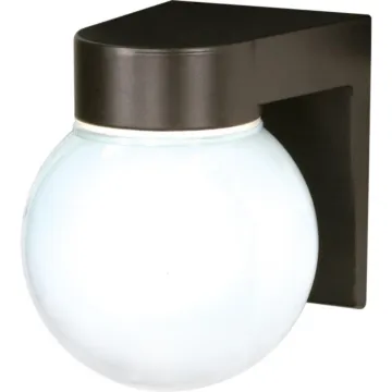 Satco Wall Mount Utility Globe Light (Bronzotic) 8 in.