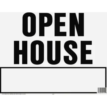 Hy-Ko Corrugated Plastic Sign, Open House