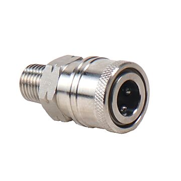 1/4" Quick Connect x 1/4" Male NPT Stainless Steel Socket