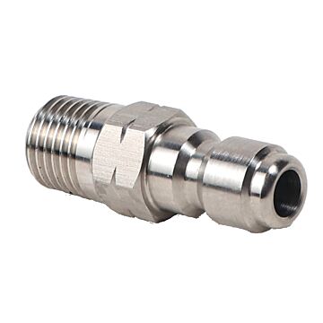 1/4" Quick Connect x 1/4" Male NPT Stainless Steel Plug