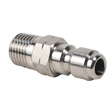 1/4" Quick Connect x 1/4" Male NPT Stainless Steel Plug