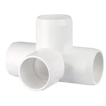 Circo Innovations 1 in PVC Furniture Grade 4-Way Side Outlet Tee