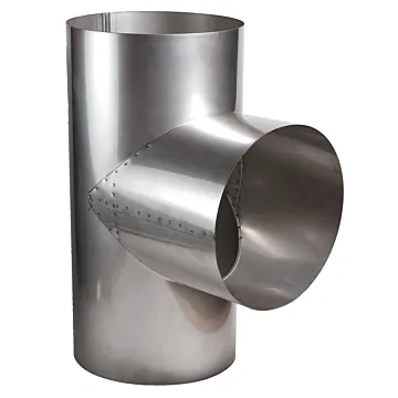 Tee 5 in Stainless Steel Stove Pipe Tee