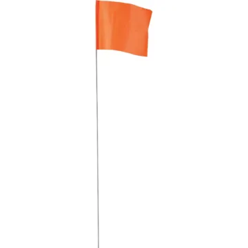 Empire 21 In. Steel Staff Orange Marking Flags (100-Pack)