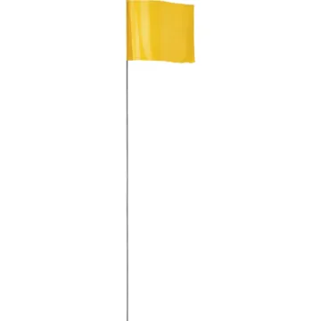 Empire 21 In. Steel Staff Yellow Marking Flags (100-Pack)