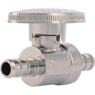 SHARKBITE SharkBite 3/8 In. Barb PEX-B Quarter Turn Stop Straight Valve