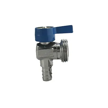 Boshart Industries Washing Machine Chrome Plated Plastic Crimp PEX x GHT (Blue)