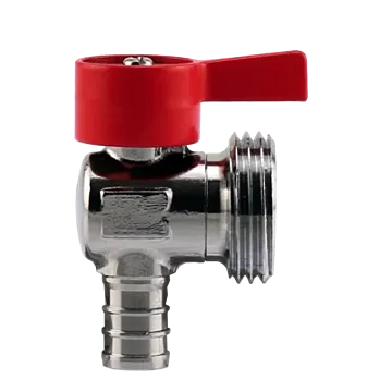 Boshart Industries Washing Machine Chrome Plated Plastic Crimp PEX x GHT (Red)