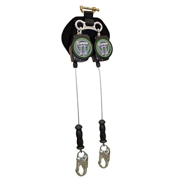 Safewaze 11' LE Dual Leg Cable Retractable With Steel Snap Hooks