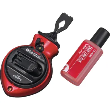 TAJIMA TOOL Tajima Chalk-Rite II 100 Ft. Extra Bold Chalk Line Reel and Chalk, Red