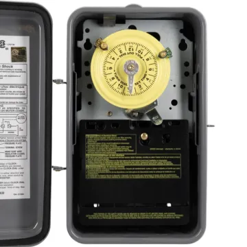 Intermatic 24-Hour Mechanical Time Switch, 120 VAC, 60Hz, SPST, Indoor/Outdoor Metal Enclosure, 1 Hour Interval