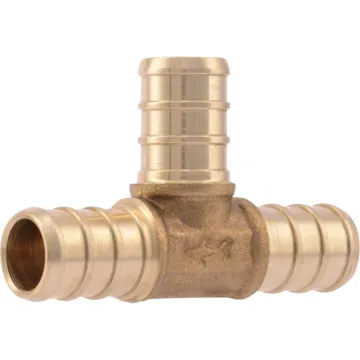 SHARKBITE SharkBite 1/2 In. x 1/2 In. x 1/2 In. Barb Brass PEX Tee