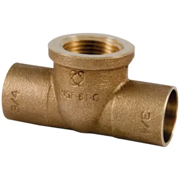 Boshart Industries NL BRNZ 3/4"Cx3/4"Cx3/4"F TEE SOLDER FITTING