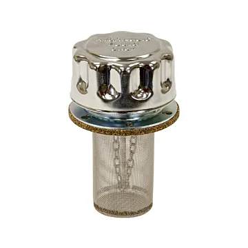 Buyers Carbon Steel Chrome Filler-Strainer Twist-On Breather Cap Assembly