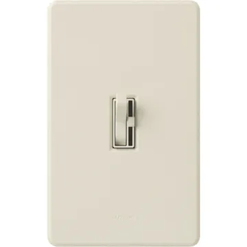 Lutron Toggler Incandescent/Halogen/LED/CFL Light Almond Slide Dimmer Switch