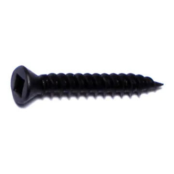 #6 x 1" Square Trim Head, Trim Head Screw, Black (Bulk Box 1 lb)