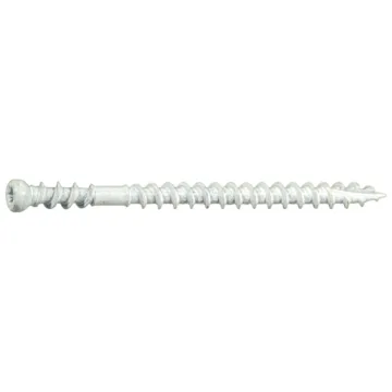 #8 x 2-1/2" Square Trim Head, Trim Head Screw, White, White (Bulk Box 5 lb)