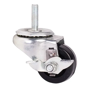 World Casters & Equipment Manufacturing 110 lb 2 in Soft Rubber Swivel Caster