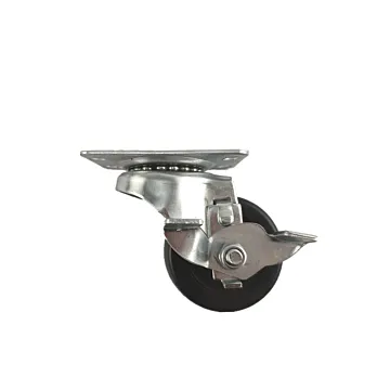 World Casters & Equipment Manufacturing 150 lb 2 in Hard Rubber Swivel Caster