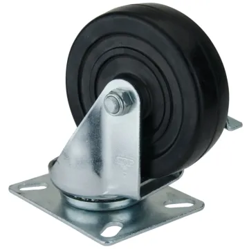 World Casters & Equipment Manufacturing 170 lb 4 in Soft Rubber Swivel Caster