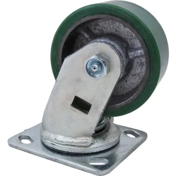 World Casters & Equipment Manufacturing 800 lb 4 in Poly on Cast Iron Swivel Caster
