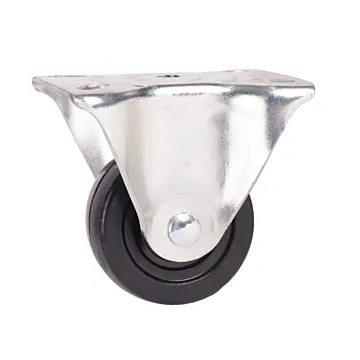 World Casters & Equipment Manufacturing 150 lb 3 in Soft Rubber Rigid Caster