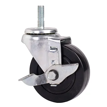 World Casters & Equipment Manufacturing 170 lb 4 in Soft Rubber Swivel Caster