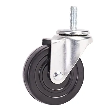World Casters & Equipment Manufacturing 170 lb 4 in Soft Rubber Swivel Caster