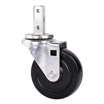World Casters & Equipment Manufacturing 275 lb 4 in Hard Rubber Swivel Caster