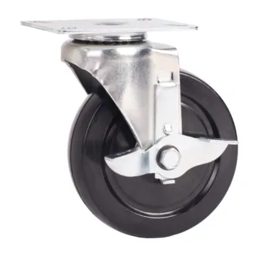 World Casters & Equipment Manufacturing 200 lb 5 in Soft Rubber Swivel Caster