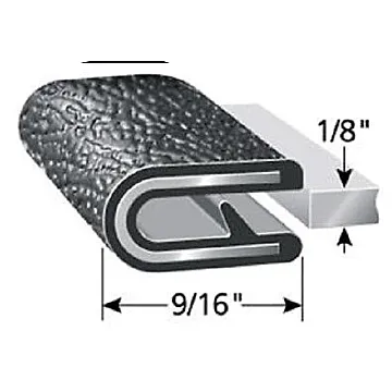 LPC 1/8 in 9/16 in Vinyl Push-On Standard Trim