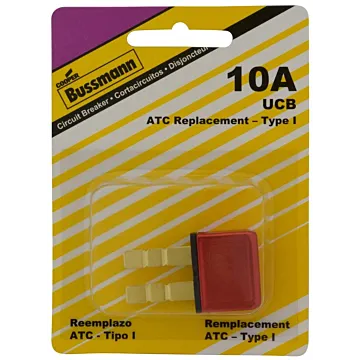 Bussmann 0.416666666666667 12 V Red Automotive Circuit Breaker