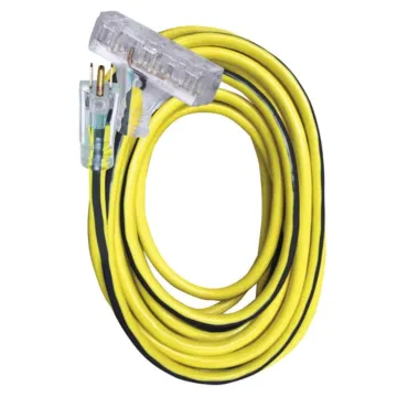 Voltec Power and Lighting 15 A 1875 W SJTW Lighted Triple Tap Extension Cord