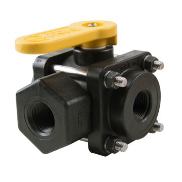 Polypropylene 3-Way Side Load Valve
