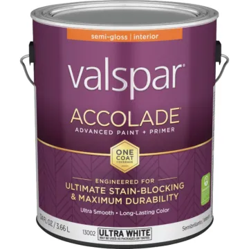 Valspar Accolade Premium Acrylic Paint & Primer (Semi-Gloss - Ultra White Base) 1 gal