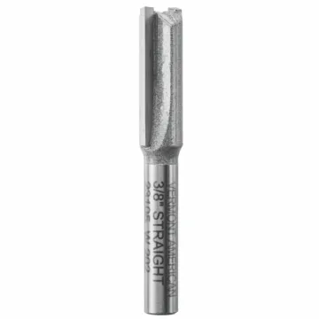 Vermont American 3/8 In. x 1 In. Carbide Tipped 2-Flute Straight Bit