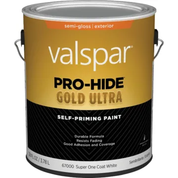 Valspar Pro-Hide Gold Ultra Latex Self-Priming Exterior Paint (Semi-Gloss - White) 1 gal