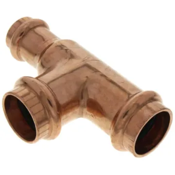 3/4 x 1/2 x 3/4 in Copper Pipe Reducing Tee