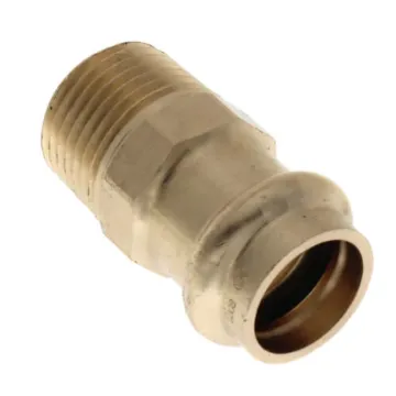 1/2 x 1/2 in Press x MPT Bronze Lead Free Pipe Male Adapter