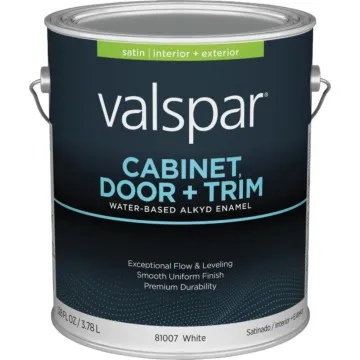 Valspar Cabinet, Door, & Trim Oil-Enriched Enamel (Satin - White Base) 1 gal