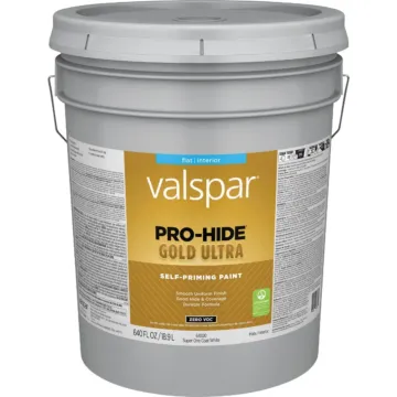 Valspar Pro-Hide Gold Ultra Zero VOC Latex Flat Interior Wall Paint, Super-One Coat White, 5 Gal.