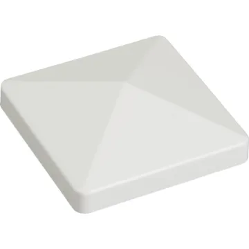 4 In. x 4 In. White Pyramid Vinyl Post Cap