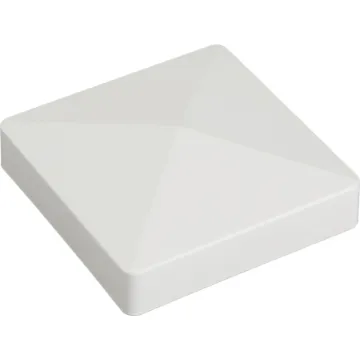 5 In. x 5 In. White Pyramid Vinyl Post Cap