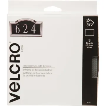 Velcro VELCRO Brand Industrial Strength Extreme Black 4 In. x 6 In. Adhesive Hook & Loop Strip (3 Ct.)