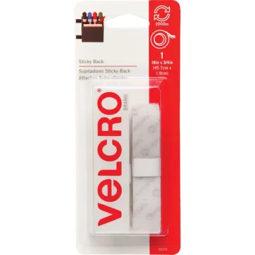 VELCRO Brand 3/4 In. x 18 In. White Sticky Back Reclosable Hook & Loop Roll