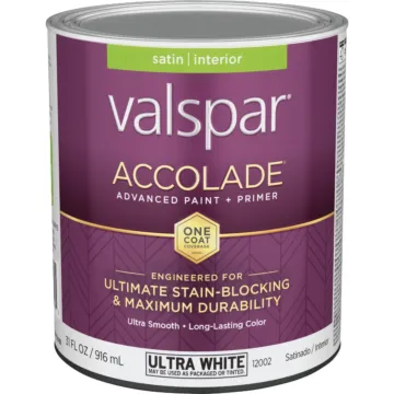 Valspar Accolade Premium Interior Paint & Primer (Satin - Ultra White Base) 1 qt.