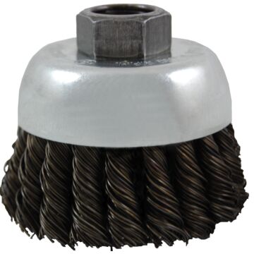 Weiler Steel Knot Wire Cup Brush - 3 in.