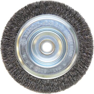 Weiler Vortec 5 In. Crimped, Coarse Bench Grinder Wire Wheel