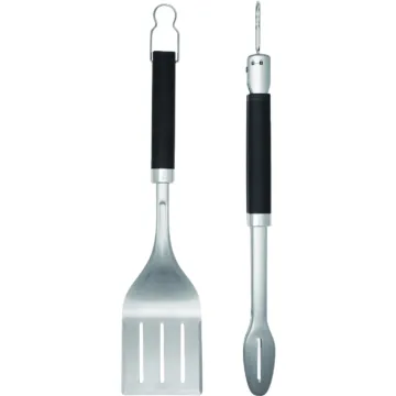 Weber Precision Non-Slip Grip SS Grill Tongs & Spatula Set (2pc)