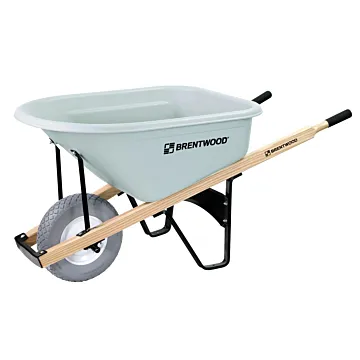Brentwood Industries, Inc 6 Cu. Ft. Poly Wheelbarrow with No-Flat Tire